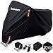 BANNIO Funda Moto,210D Oxford Funda Protector Cubierta de la Motocicleta con Banda Reflectante, Impermeable A Prueba de UV Resistente al Viento Lluvia Nieve Cubre Moto,Funda para Moto XXL 245cm,Negro