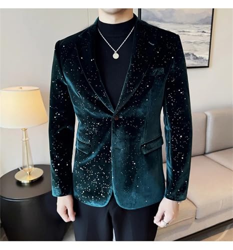 Men's Blazer Business Fashion Printed Suit Jacket Luxury Dress Suit2