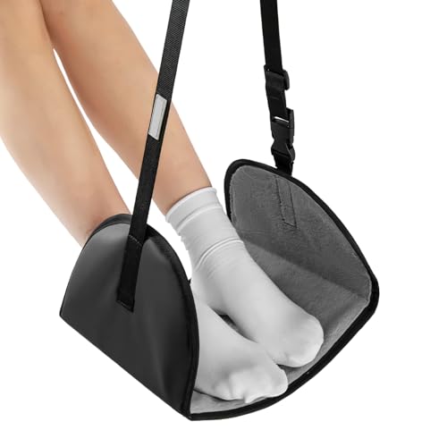 Hamaca Para Pies En Avión | Hamaca Colgante Para Dormir En Viajes De Avión - Soporte Para Piernas Con Bajo Escritorio,Imprescindible Para Oficina En Casa Tren Trabajo Y Pausa
