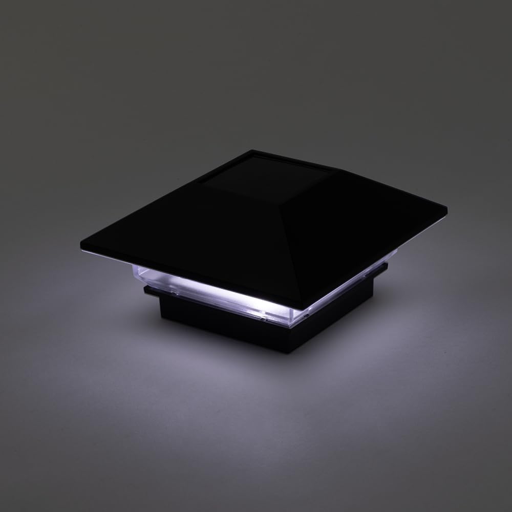 Deckorators 2-1/2 in. x 2-1/2 in. Black Solar Post Cap