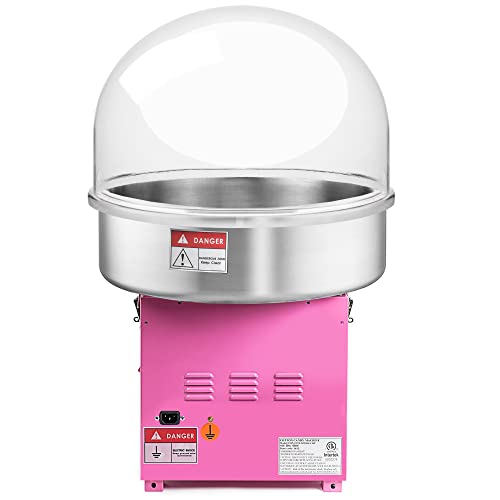 Olde Midway Cotton Candy Machine with Bubble Shield, SPIN-2000 Electric Candy Floss Maker, Commercial-Grade - Thumbnail 3
