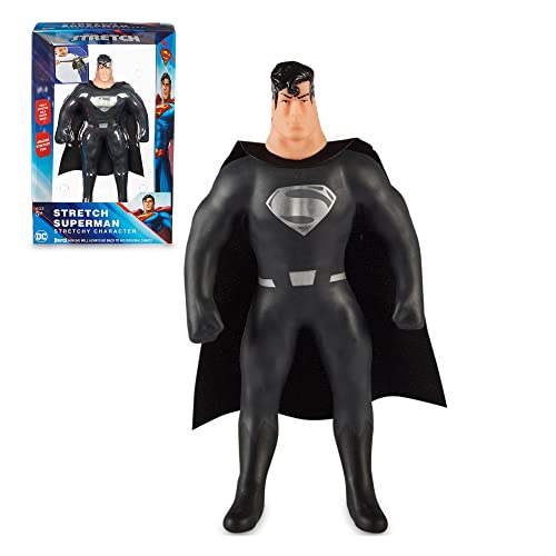 Stretch - Mini Superman con Traje Negro, Juguete de la Liga de la Justicia de DC Comics, muñeco...
