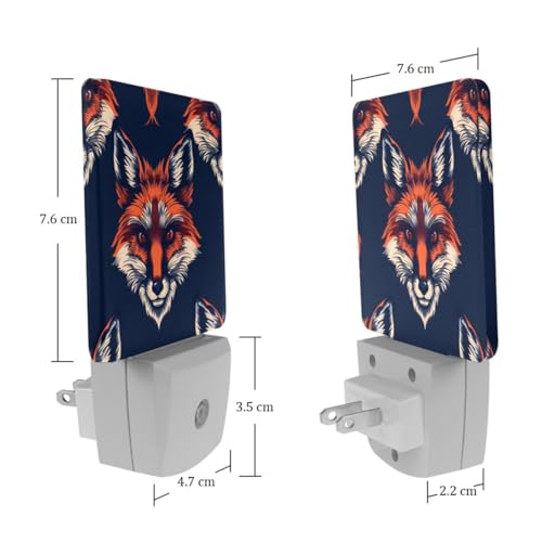 Lámpara de noche LED Fox Head para niños con sensor miniatura 7