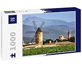 Lais Puzzle Windmühle und Kirche, Weinberge, Binissalem, Serra de Tramuntana, Mallorca 1000 Teile