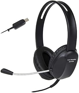 Cyber Acoustics USB Stereo Headset with Headphones and Noise Cancelling Microphone for PCs