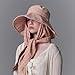 Floppy Sun Hat with Detachable Rayon Neck Drape for Women LOVEIN Peach