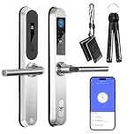 Swokely TY WiFi Smart Lock with Camera Keyless Entry Door Lock Handle Waterproof Stainless Steel Narrow Edge Biometric Door Lock App 5 Unlocking Methods for 40-120mm Thickness Office Home BedroomDoor