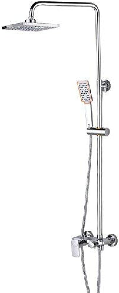Bathtub Shower Systems Shower Shower Set Pure Copper Chrome Plating Lifting Rod Pressurized Wall Hanging Sprinkler Water Dischargequality Assurance of Modern Simple Luxury Luxury a