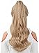 ZGXYZXMY Blonde Wig with Bun for Women Straight Synthetic Wig for Halloween Costume Cosplay (Blonde)