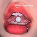 FIRSAUKI Candy Color Tongue Rings Set Ball Tongue Barbells Nipple Ring Piercing Jewellery 14G Surgical Steel Tongue Bars Clear Acrylic Plastic Nipple Rings Glow In Dark Marble Tongue Jewelry