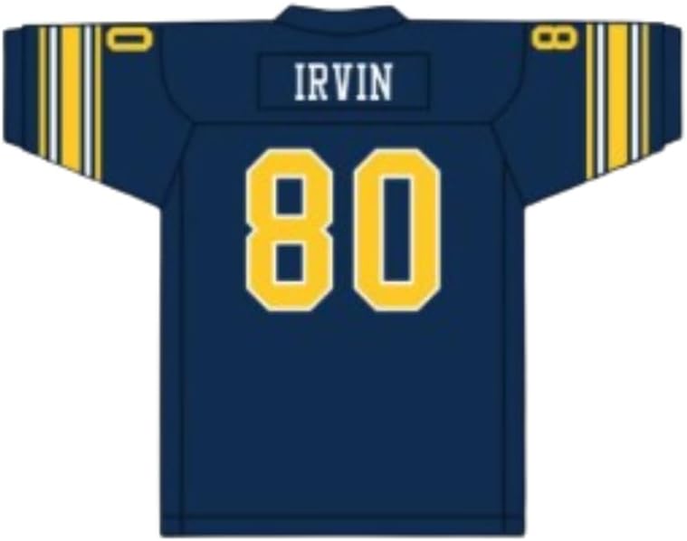 Playmaker Irvin 80 High School Blue Football Jersey Sewn Custom Name Number