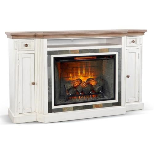 Sunny Designs 72" Media Console with Electric Fireplace