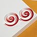 YOFANST 2pcs Pink Glass Frosted Gradient Tapers Multi-Colors Snail Ear Expansion Spiral Plugs Piercing Ear Gauges Flesh Tunnel 1/2'' 12MM