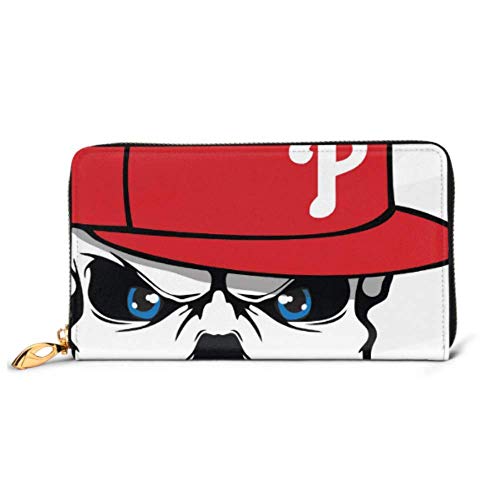 Preisvergleich Produktbild JHGFG Mode Handtasche Reißverschluss Brieftasche Phillies Vektor Telefon Clutch Geldbörse Abendkupplung Blocking Leder Brieftasche Multi Card Organizer
