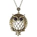 Modogirl Summer Owl Long Pendant Necklace for Women(grey)