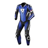 Monaco Performance Rindleder Revit Hyperspeed 1-Teiler Motorrad Lederkombi (Black/Blue/White,52)