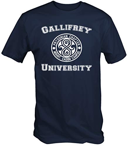 Universiteit van Gallifrey T-shirt (verkrijgbaar in blauw, zwart en rood maten van S tot XXL)
