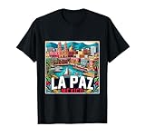 Photo Gallery la paz messico - camicia da viaggio in famiglia con skyline cittadino retrò maglietta Photo Gallery la paz messico - camicia da viaggio in famiglia con skyline cittadino retrò maglietta