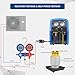 P PBAUTOS 3/4HP R1234YF R32 Refrigerant Recovery Machine, Oil-Less Single Cylinder Portable Freon Recycling Unit 110V for Automotive AC & Household HVAC Systems