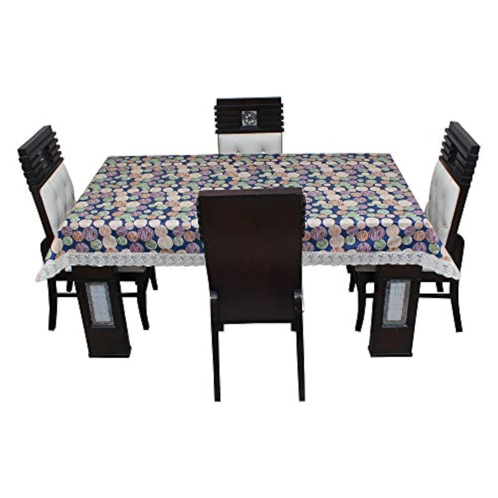 Multicolor Waterproof Dining Table Cover for 10 Seater, 60x120 Inch