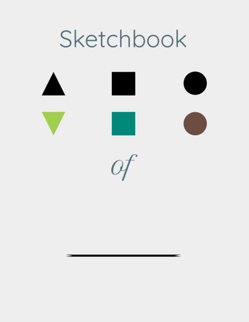 Personalised Sketchbook for Pencils Charcoal Pastels: Blank sketchbook | 8.5 x 11 in | 90 GSM | Geometric shapes cover