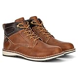 X RAY Footwear Ricky Boy’s Fashion Classic Lace Up Combat Faux Leather High-Top Chukka Boots w/Pull