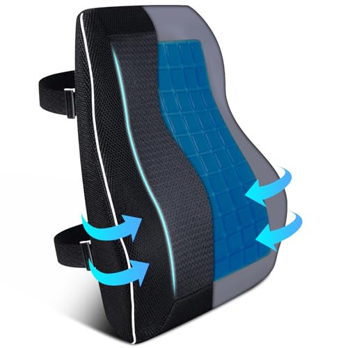 Gel Lumbar Support Pillow for Office Chair Car