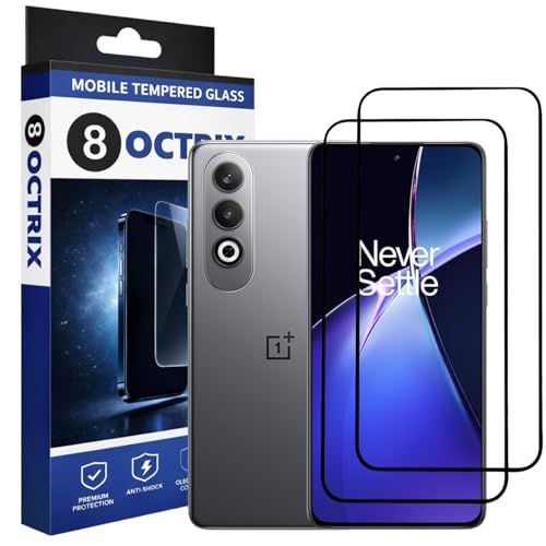 Image of Military-Grade Tempered Glass Screen Protector Compatible for OnePlus Nord CE4 with Edge to Edge Coverage - Case Friendly, Anti-Scratch & Bubble-Free Installation Kit (Pack Of 2)