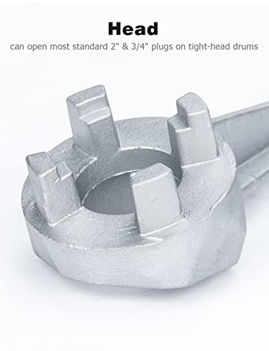 Mellbree Bung Wrench, Aluminum Gallon Drum Wrench Barrel Wrench Drum Opener Tool For Opening 10 15 20 30 50 55 Gallon Drum, Fits 2 Inch And 3/4 Inch Bung Caps #TOP3