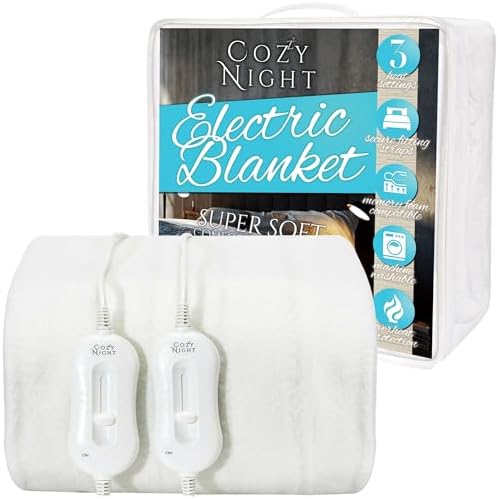 Cozy Night Superking Electric Blanket, Size 182 x 200 cm, Soft Fi...