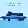 Inflatable Jet Boat, Lightweight Jet Ski Motorboat, Electric Motor Boat, 30-60 mins Runtime, 2-6km/h Speed, 330lb Capacity, Dual-Fin Watercraft, for Pool/Lake/Ocean,Motorboat+500W16A