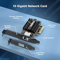 10Gbe PCI-e Netzwerkkarte, AQC113 Controller, 10G Base-T RJ45 Port NIC Karte, GiGaPlus 100/1000/2500/10000Mbps Ethernet Karte, 10Gb Ethernet Adapter Unterstützung Windows10/11/Windows Server/Linux – Ansicht 5
