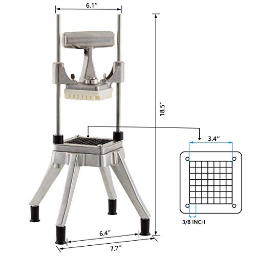 Tuntrol Commercial Vegetable Dicer 3/8'', Stainless Steel Blade Quick Chopper Machine Easy For Onion Tomato Pepper Potato #TOP1