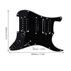 Pickguard de guitare électrique chargé Pickguard pré-câblé avec micro HSH pour guitares électriques ST/SQ(noir) - Les Beatles, Paul McCartney, John Lennon, RIngo Starr, George Harrison Pickguard de guitare électrique chargé Pickguard pré-câblé avec micro HSH pour guitares électriques ST/SQ(noir) – Image 6