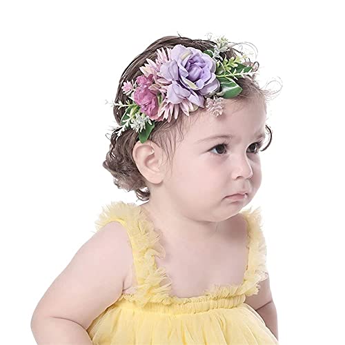 Cinaci 6 Pack Delicate Floral Rose Daisy Flower Super Stretchy Soft Nylon Headbands Hair Bands Accessories For Baby Girls Newborns Infants Toddlers Kids #TOP1