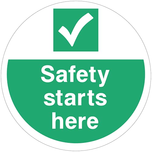 Safety Floor Graphics - Safety Starts Here - 400 mm - Anti-slip - Heavy Duty - Self-adhesive