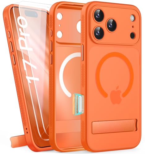 Coque militaire iPhone 17 Pro anti-chocs avec support de charge MagSafe