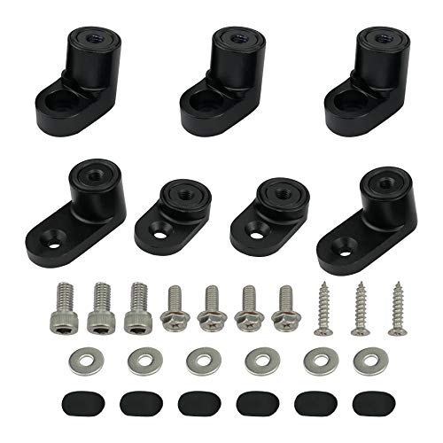 Qnbes Rear Wing Spoiler Riser Extender Kit Black Bolt-on Type Fit for Ford Focus ST 4Dr Hatchback 2013-Up 2014 2015 2016 2017 2018