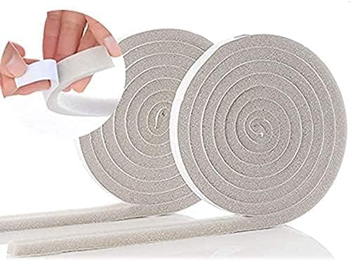 Paquete de 2 cintas autoadhesivas de goma para ventana, excluidor de corrientes de aire, tira de sellado de espuma, anticolisión, a prueba de