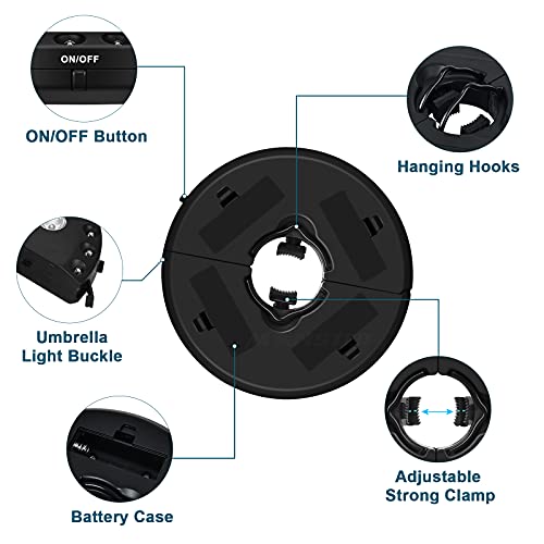 Simple Deluxe Patio Umbrella 3 Brightness Modes Cordless 28 Led Clip Clamp Pole Lighting At 200 Lumens Camping Tent Yard Garden Lawn Cantilever Pool #TOP4