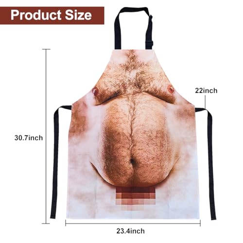 JUNQIU Funny Apron For Men, White Elephant Gifts For Adults, Gag Gifts — view 4