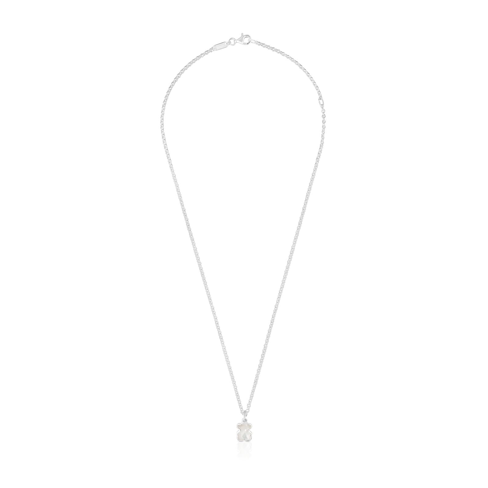 TOUS Collar corto de plata y motivo oso en nácar, Para Mujer, Colección Icon Color