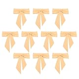 Asixxsix Chair Sashes, 10 One Piece Design Reusable Wedding Chair Sashes, Bows with Machine Washable Easy Installation for Weddings Banquets Birthday Parties Baby Showers Christmas (Champagne)