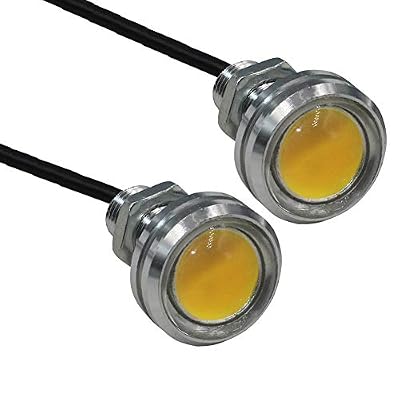 Yolu 2-Pack Eagle Eye Lights Yellow Light 20mm Eagle Eye Led Bulbs Daytime Running Lights Reverse Tail Brake Turn Signal Light Tail Backup Lights Clearance Marker Lights 12V