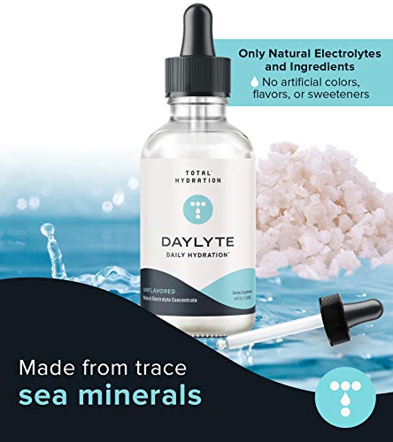 Daylyte Electrolyte Drops Hydration (Unflavored) Sugar Free Electrolyte Mineral Drops For Rehydrating And Refueling, Trace Mineral Drops With Magnesium, Calcium, Zinc And More (39 Servings) #TOP3