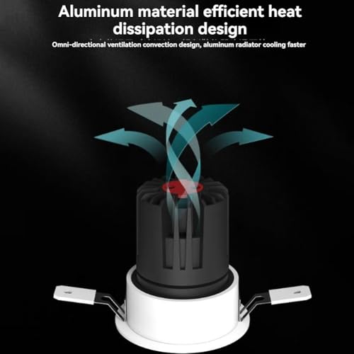 Foco empotrado de aluminio de 10W y 220V con enfoque orientable premium 8