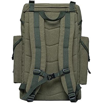 KAUKKO Vintage Casual polyster and Leather Rucksack Backpack