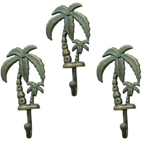 Cast Iron Palm Tree Wall Hooks Set Cover
