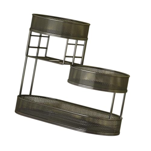 Soporte rústico para frutero negro de 3 niveles, ideal para desayunos familiares 7
