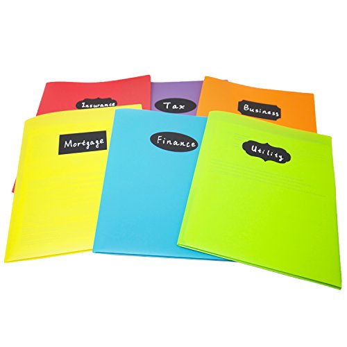 Youngever-6-Pack-Heavy-Duty-Plastic-Two-Pocket-Folders-Heavy-Duty-Plastic-2-Pocket-Folder-Rainbow-Colors